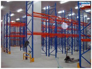 China 5000kg Adjustable Metal Shelving Racks Q345 Double Deep Pallet Racking System on sale