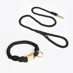 Multicolor Leash Collar Harness Set Walking Cotton Rope Training Dog Leash