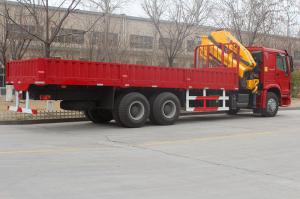 Wholesale Red Sinotruk Howo Crane Truck / XCMG Crane 6.3T 8T 10T 12T Heavy Cargo Truck from china suppliers