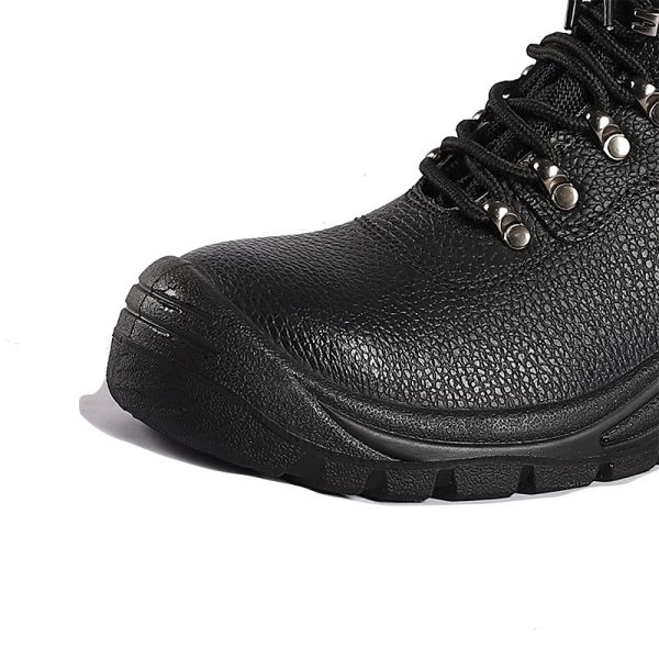 Shengjie/OEM Hard Safety Genuine Work Boots Leather Steel Toe Steel Plate Man'S Black Shoes