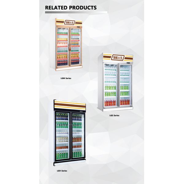 Commercial Upright Chiller Refrigerator for Beverage Display Fan Cooling Mode Equipment for Supermarket Use