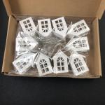 Christmas Ornaments Luminous Wooden House with LED Light Wood Chalet Christmas