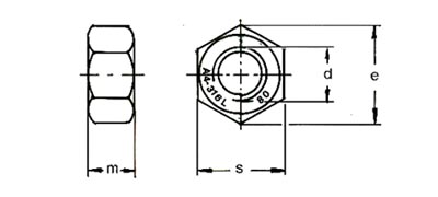 A2 - 70 Stainless Steel Hex Nut M25 Thread , Durable Hex Bolt Nut DIN934