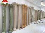Decoration Ink Green White Veins Marble Column pillar Roman Hollow 15-30mm