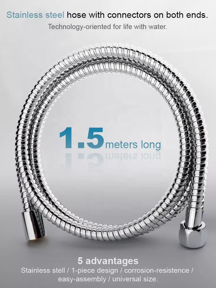 Hot Cold Water Function Stainless Steel Shower Hand Connection Pipe For PVC Bidet Hose
