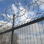 50*100mm PVC Coated Airport Security Fencing Dip Galvanized