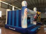 Inflatable Bounce House Combo / Frozen Themed Jump House With Slide For Kids PVC