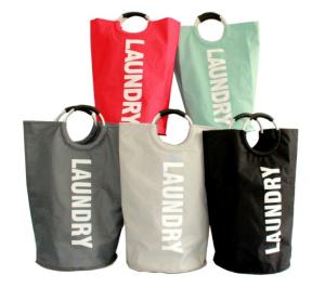 Wholesale White Kids Baby Cotton Canvas Fabric Storage Bin Dirty Cloth Toys Collecting Basket Foldable Custom Laundry Bags from china suppliers