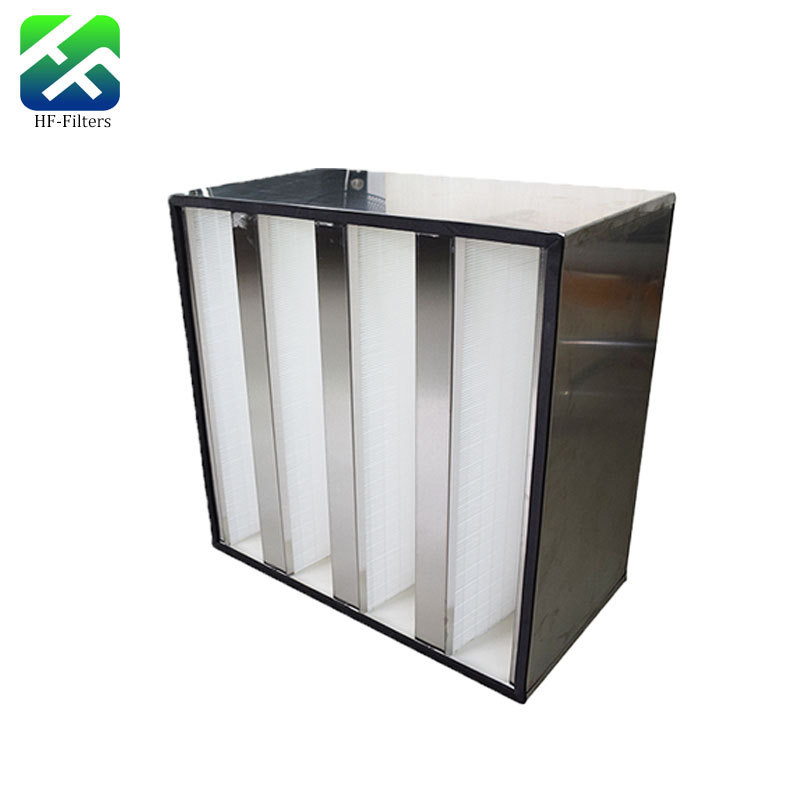 Customized Compact Air Filters V Shaped Filters For Air Filtration In Supply Exhaust Systems