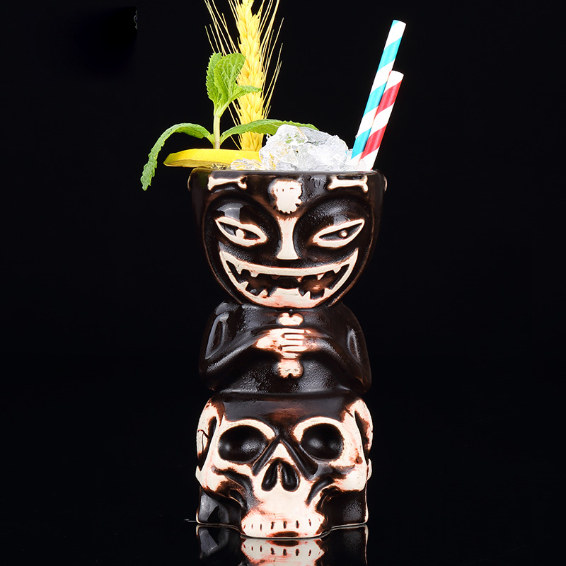 Creative Ceramic Tiki Mugs Hawaiian Cocktail Mug Porcelain Beer Wine Mug Drinkware