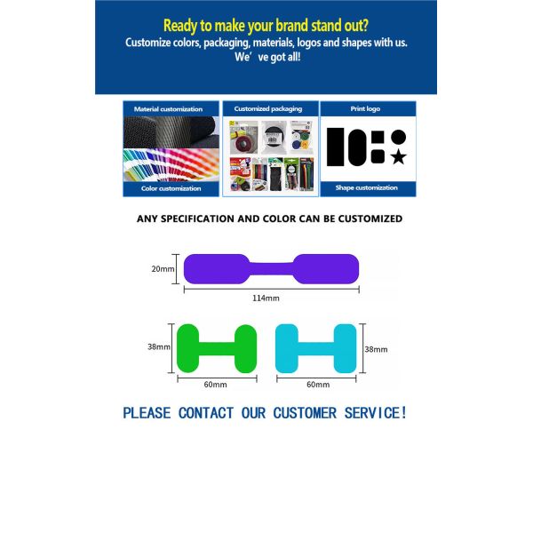 Colorful Hook And Loop Fastener Self Adhesive Writable Hook And Loop Cable Tie