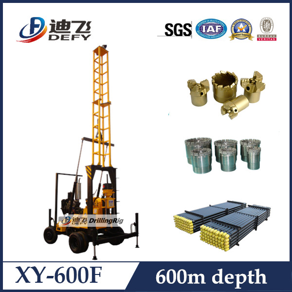 600m engineering water well drilling machine XY-600F