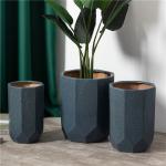 European nordic home floor decoration planter creative blue ceramic flower pots