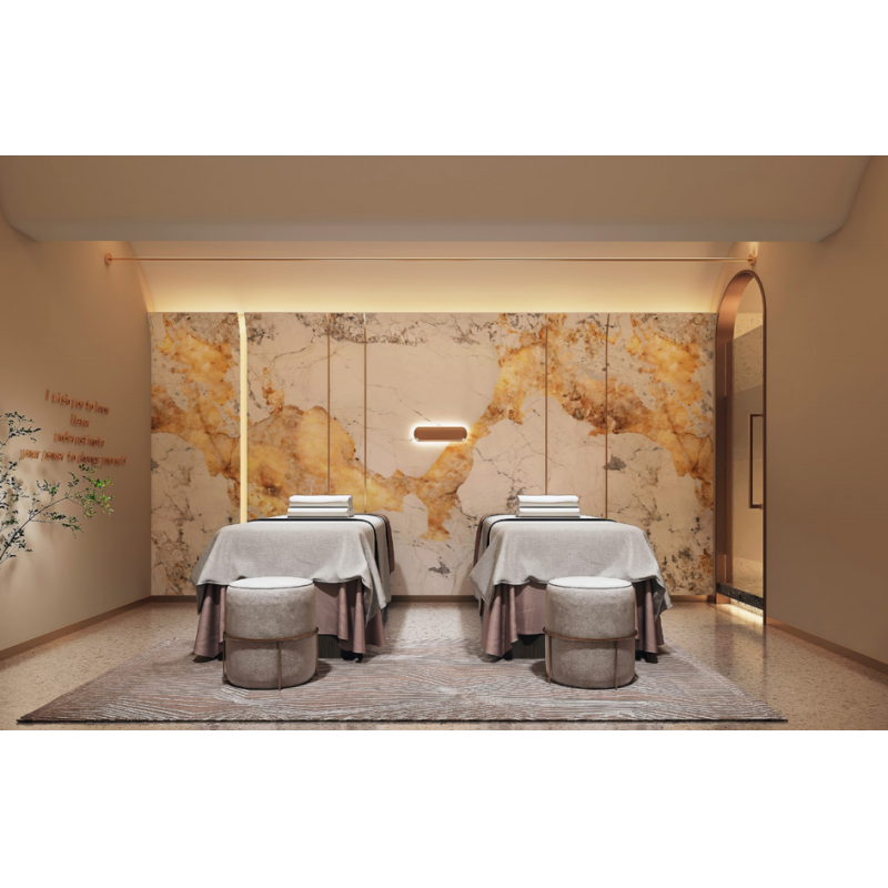 Luxury 3D Printed Stone Feature Wall Panel Ultra HD TV Background