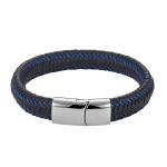 Braided Leather Bracelets For Men,Leather Bracelets Fashion Magnetic Clasp 7.5-8