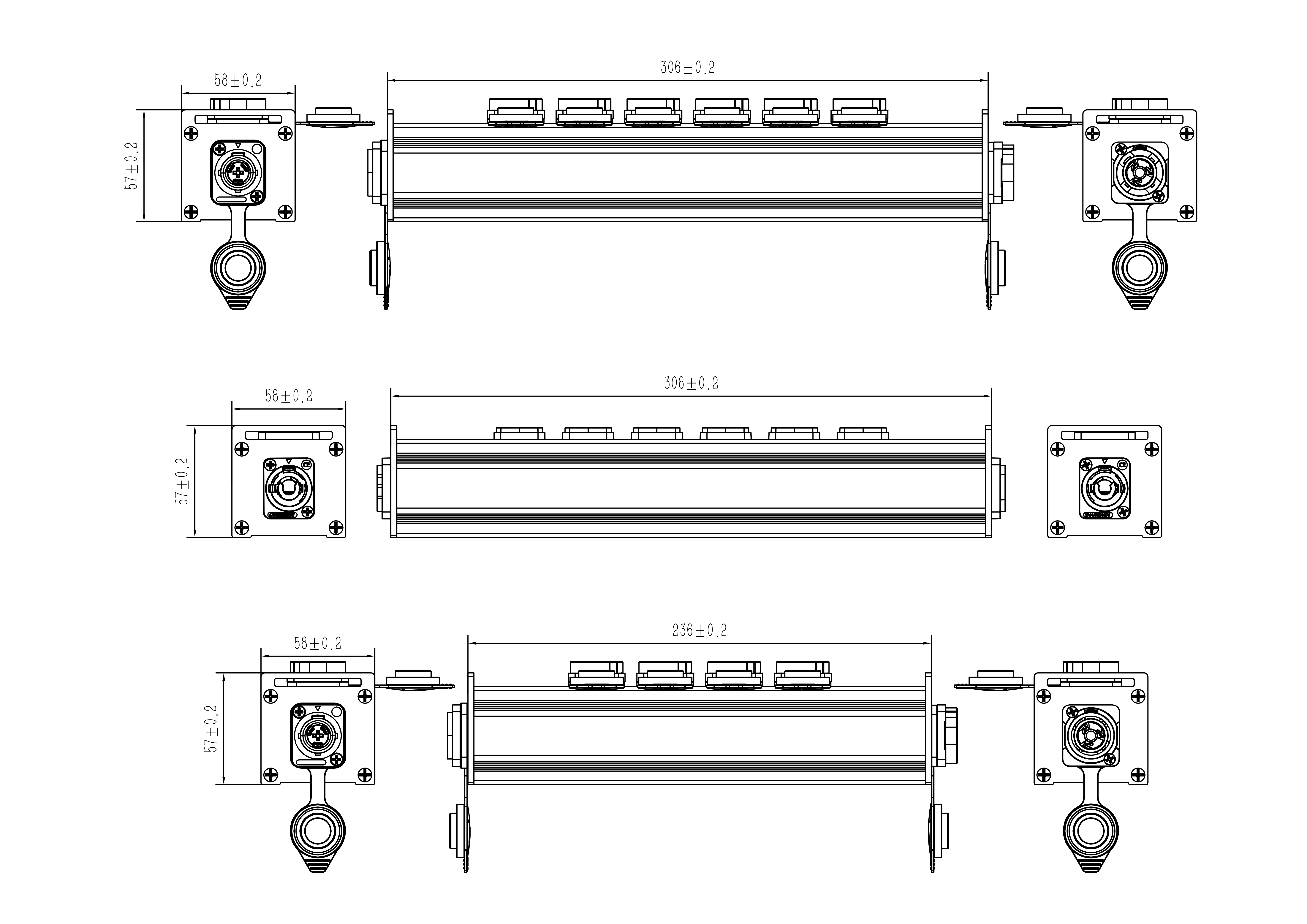 6 Channel TR Out XLR Connectors Powercon Power Coupler Distribution Output Box with Plastic Housing Material