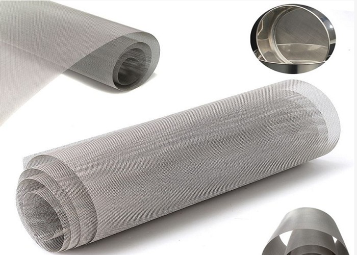 0.04mm Ultra Fine Stainless Steel Woven Wire Mesh Roll 300X300 Mesh