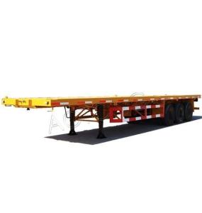 Wholesale Container Twist Locks Flatbed Semi Trailer with 160mm Cross Beam and 12R22.5 Tires from china suppliers