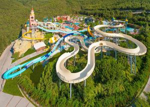 Wholesale Safety Fiberglass Spiral Theme Park Water Slide For Entertainment Experience from china suppliers