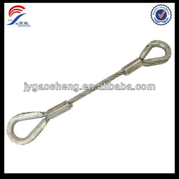 PVC Coated Galvanized Wire Rope Security Cable Lock with Loop Ends