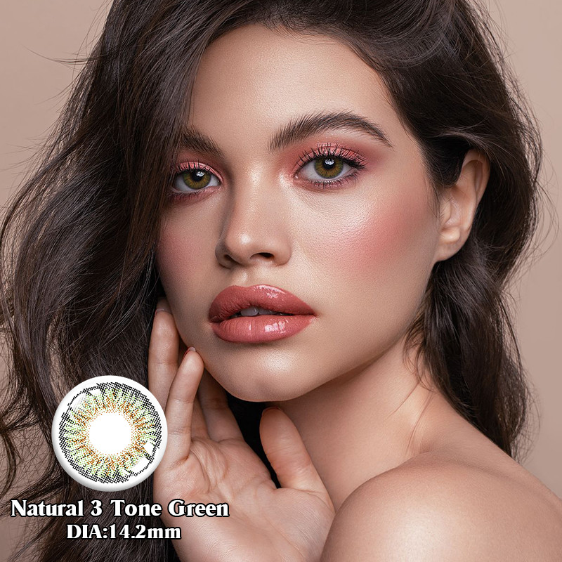 Color Lenses Mystic Green Dailies Contacts Yearly Wearing Pale Green Contact Lenses