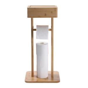 Wholesale Freestanding Bathroom Storage Rack Bamboo Toilet Roll Holder For Paper from china suppliers