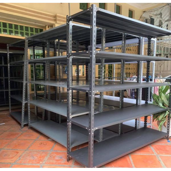 Light Duty Boltless Shelving Angle Steel Rack 100kg Capacity