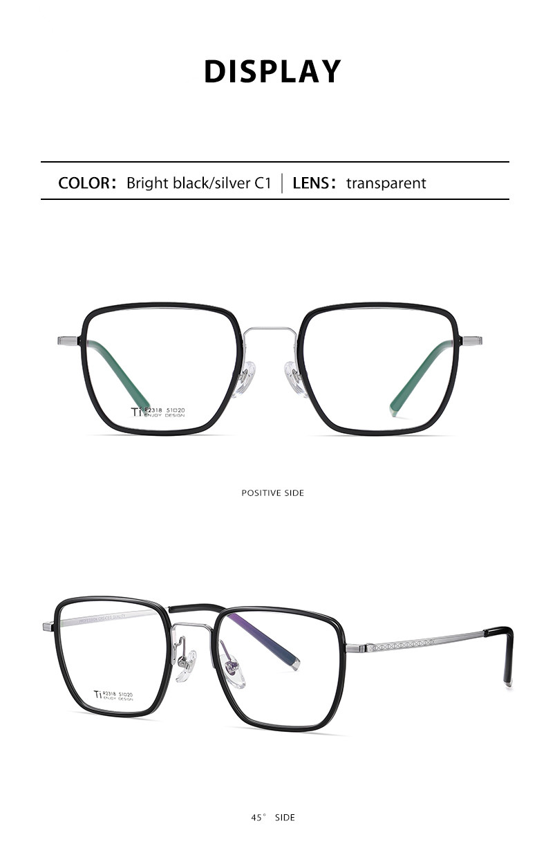 Optical Lens Acetate Titanium Glasses Customizable Box Glasses Frame Universal