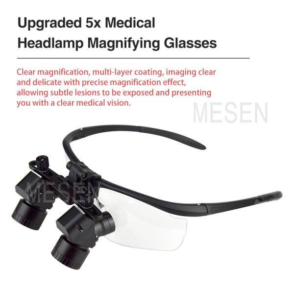 Oental Medical Oral Corner 5X Magnifier Dental Loupes Headlight Wireless