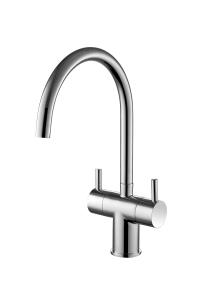 Wholesale Double Handle Modern Kitchen Faucets Chrome Finish Brass Kitchen Sink Mixer Tap from china suppliers
