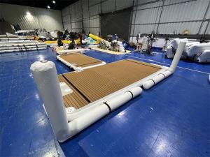 Wholesale Water Lakes Ocean Leisure T Shape Inflatable Floating Yacht Dock Family Friends Party from china suppliers