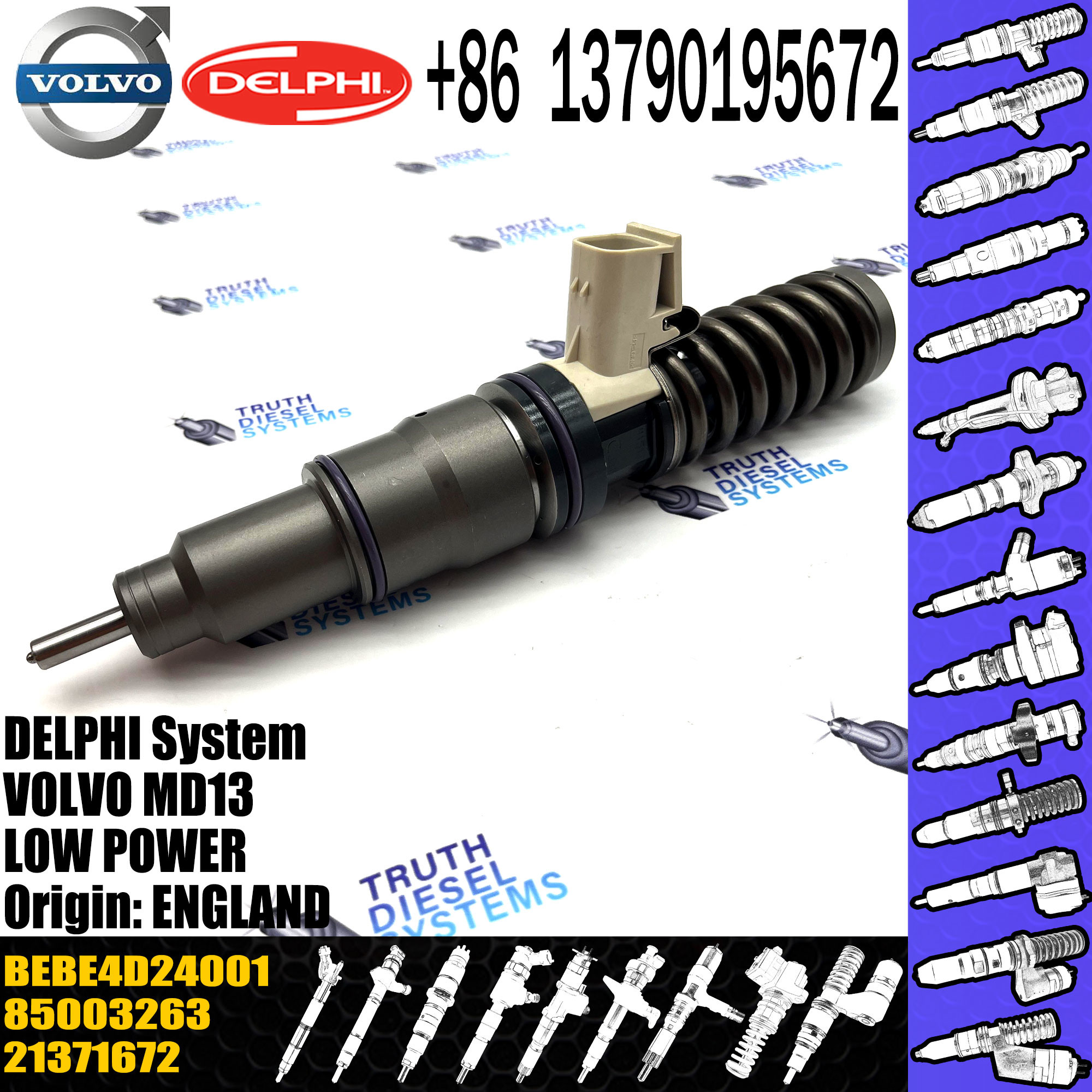 Common Rail Diesel Electronic Unit Fuel Injector BEBE4D24001 21371672 21340611