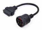 Type 1 Deutsch 9 Pin J1939 Female to J1962 OBD2 OBDII 16 Pin Female Cable
