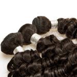 Virgin Human Hair Extension Raw Brazilian Hair Material Big Curly 3 Bundles One