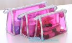 Makeup pvc Cosmetic Pen Pencil Case Coin Purse buttons, Zippered Makeup Bag