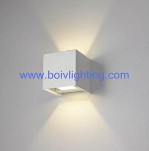 Wholesale Aluminum Cube Wall Lamos Can Make Outdoor And Indoor 3W+3W Black Or White Color from china suppliers