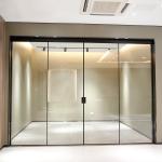 Aluminum 2mm 9A Automatic Sliding Glass Doors