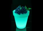 Plastic Plant Container Light Up Furniture , Rechargeable Led Bar Furniture