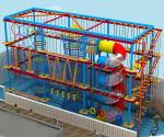 Outdoor Adventure Obstacle Course With Tube Slide ASTM Standard