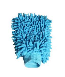 China Microfiber Silicone Cleaning Gloves , Soft Chenille Mitt Car Wash Glove on sale
