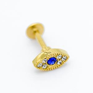 Wholesale Surgical Steel Vertical Labret Jewellery 8mm Gold Plated Labret Studs from china suppliers