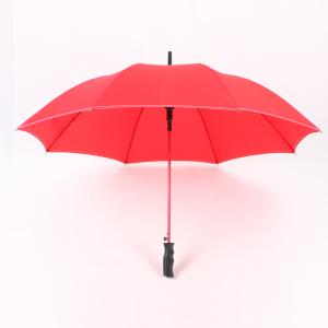 Wholesale 23 Inch Red Straight Handle Umbrella Red Pole And Black Handle For Ladies from china suppliers