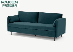 Wholesale Blue Velvet High Density Foam Upholstery Hotel Sofa Bed Extend Space from china suppliers