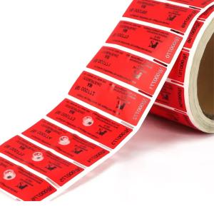 Wholesale Magnetic Destruction Labels Red Security Stickers for Industrial Equipment Sealing from china suppliers