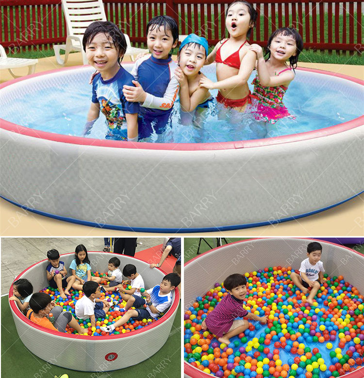 Easy To Clean Foldable Drop Stitch Inflatable Pool And Logo Printed Portable Drop Stich Pool