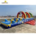 PVC Inflatable Water Slide Double Lane Slip And Slide For Church Events