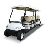 White 8 Seater High Performance NEV Golf Cart Vehicle 120Miles 48v 60v 72v For