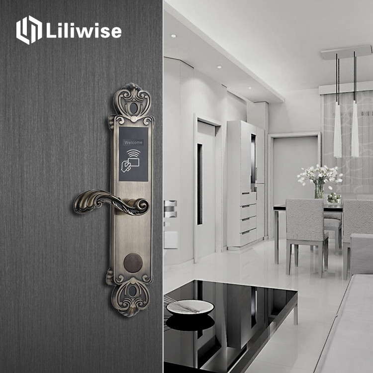 Classic Stylish Hotel Door Locks RFID Card Access Control 10000 Times Life Span