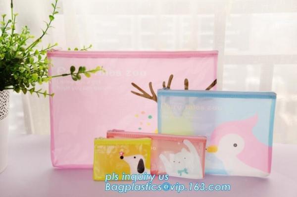 slider ziplock bag for stationery, tools, documents, EVA Skin Care Packaging