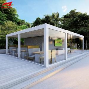 Wholesale Waterproof Windproof Motorized Aluminum Pergola Customized Size 3x3m 4x4m 3x4m 3x6m 5x3m For Outdoor Scenes from china suppliers